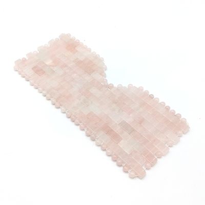21*9cm 天然 ローズ クォーツ マッサージ 数珠 眼 美容 マスク 顔 癒し 玉 マスク 世界中に配送