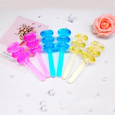 カボチャ形 美容氷球 顔 ローラー 冷却球 顔 首 眼球 皮膚ケア マッサージ ツール 腫れを減らす