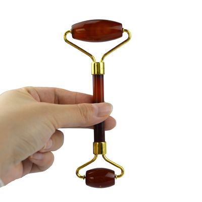 パーソナライズド ロゴ 提供 100%本物 天然 カーネリアン ジャード グアシャ ローラー マッサージ アンチエイジング 顔 グアシャ ローラー