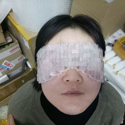 OEM受容 ピンクローズクォーツ眼膜 天然宝石玉 睡眠マスク 2024年に熱か寒い