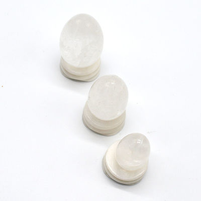 テクニカル ポリッシュ クリストル クリア クォーツ ヨニ 卵 クリア ホワイト 神聖 宝石 ケーゲル 卵 骨盤 健康 改善