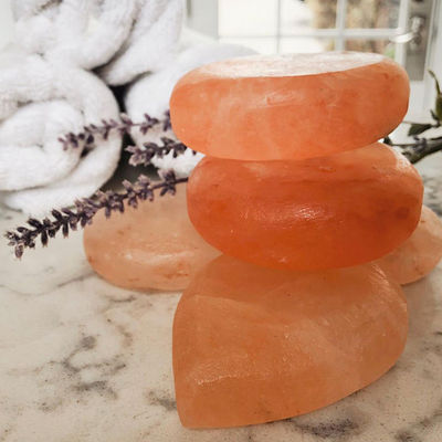 250g 天然ヒマラヤバラ塩石けん 美容室 SPA エッセンシャルオイル 手作り スクラッピング マッサージ 冷熱圧縮石