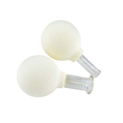 2pcs 顔のグアシャ 皮膚ケア スパ 美容院 治療カップ 2024 シリコンガラス 真空吸着カップセット