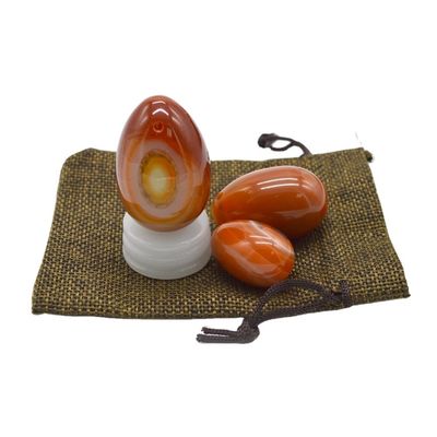 地域特色 ヨーニ卵 カーネリアンと赤玉卵 ヴァギナ運動 45*30mm