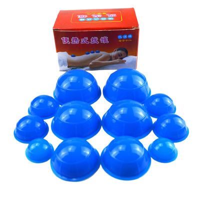 シリコン吸入カップセット シリーズ 12 PCS 顔 グアシャ 皮膚ケア スパ 身体筋肉のための美容療法カップ