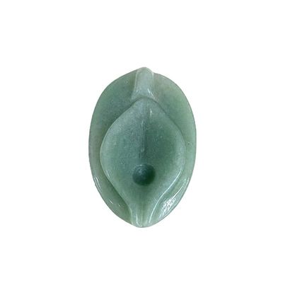 ジャード・ヴァギナ彫刻工芸品 緑色 自然療癒 フロライト 霊性 レイキ 女性 花の彫刻品
