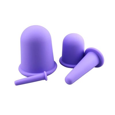 身体マッサージ 器具 シリコン吸気カップ 顔のための4セットシリーズ グアシャ 皮膚ケア スパ 美容療法カップ