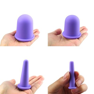 身体マッサージ 器具 シリコン吸気カップ 顔のための4セットシリーズ グアシャ 皮膚ケア スパ 美容療法カップ
