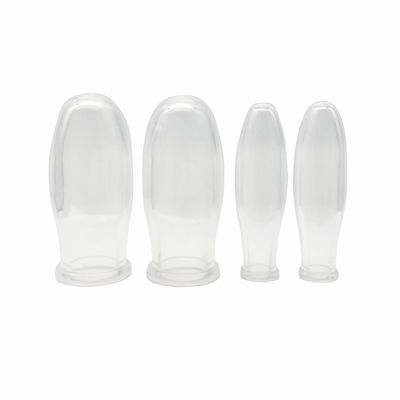 4pcs デザイン 透明 シリコン 顔 カプニング キット 掃除 シリコン 療法 マッサージ 身体 カプニング セット 改善 体