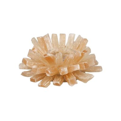 家庭装飾用 収集用 黄色のフッ化物 キャンドルホルダー 天然石のキャンドルボトル