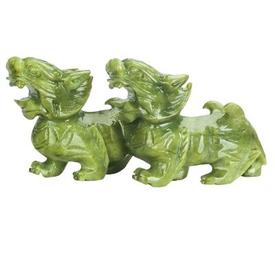 地域特典 天然玉のペア ピクシウ 家庭 事務室 フェンシュウイ 玉彫刻 工芸品 玉飾り フェンシュウイ ピクシウ
