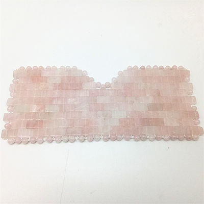 顔と目のマッサージのためのピンクローズクォーツ顔面マスク