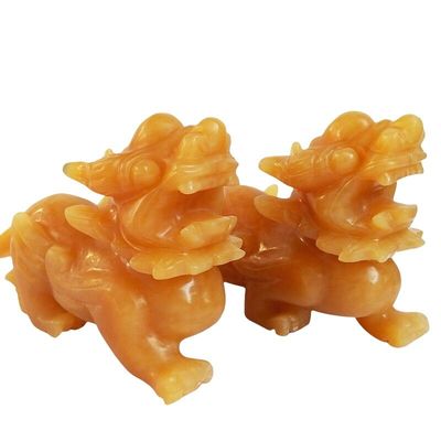 2pcs アンティーク・クラフト 飾り彫刻 彫像 彫刻モード 番号 AKBW-008 中国人フェンシュイ ピシュー像