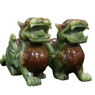 OEM ODM Jade Pixiu 彫刻型彫刻の中国のラッキーサクラード動物マスコット