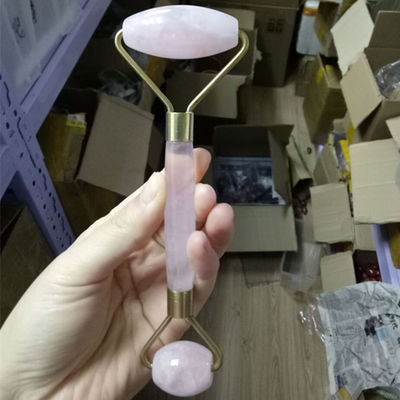 アンチエイジング顔ロールとグアシャセット 本物の100%玉の顔ロール マッサージ機 むくみを減らす ローズクォーツボディマッサージ機