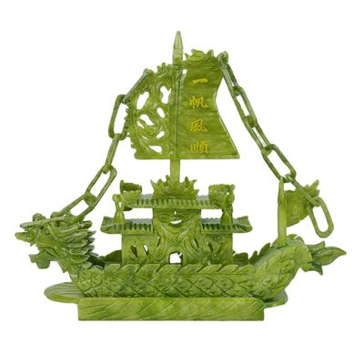 地域特色 フェンシュウイ ボート 中国 玉 彫り ドラゴン ボート 工芸 彫り 技法