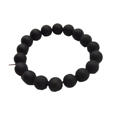 アート コレクション 天然 10mm ブラック ビアン 石 数珠 男性 女性用 ブレスレット