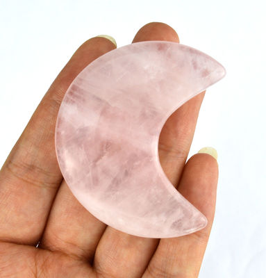 2024 ローズクォーツ ミニ グア シャ ストーン クレセント 形 グア シャ ストーン アンティーク 模倣 スタイル 顔マッサージに便利
