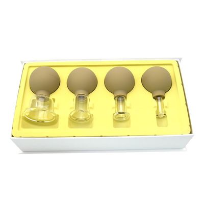高さ96mm 中国 伝統的なガラス カップリング マッサージ 治療 バキュム カップリング 機器 セット キット 背 肩 脚 体