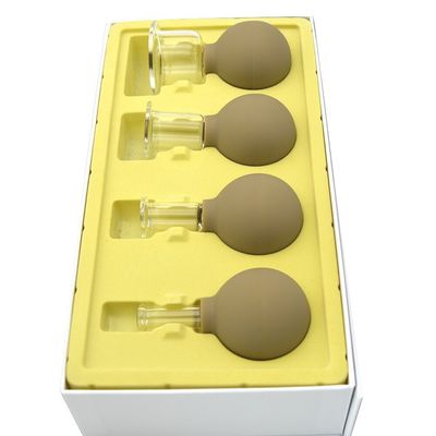 高さ96mm 中国 伝統的なガラス カップリング マッサージ 治療 バキュム カップリング 機器 セット キット 背 肩 脚 体