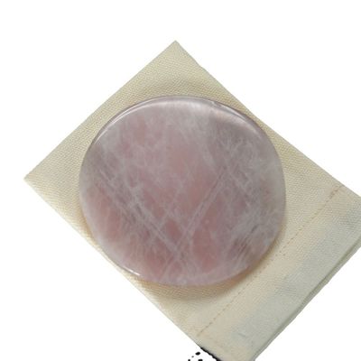 天然のローズクォーツ コスター クリスタル丸玉石 テーブルプレート 装飾プレート