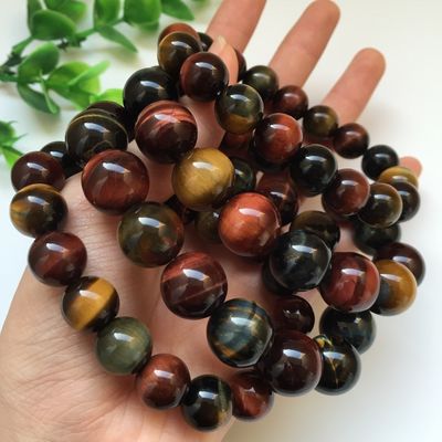 天然虎の目石のブレスレット 男性と女性の恋人のためのカラフルなエキゾチックなファッションアクセサリー