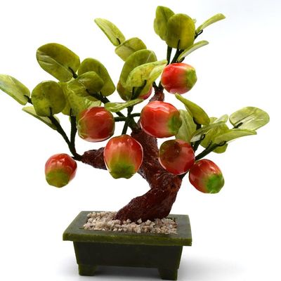 彫刻技術 人気 中国人 手作り 水晶 木 水晶 りんご 木 玉 花 木