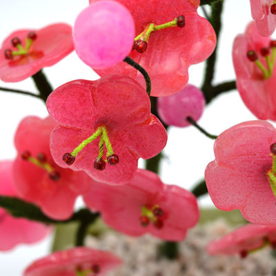 技法 彫刻 玉 梅 木 民芸 玉 花 彫刻 宝石 木 家庭 飾り