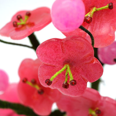 技法 彫刻 玉 梅 木 民芸 玉 花 彫刻 宝石 木 家庭 飾り