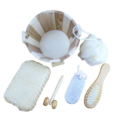 ボディマッサージ器セット バレルバスタブ 五品 プミス石 顔マッサージ器 シャンプー シャンプー トイレスポンジ シャワープーフ