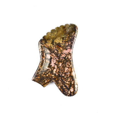 オーダーメイドロドナイト石 グアシャツール ピンクとブラック 首/肩/背中/足の緩和のための顔マッサージ機