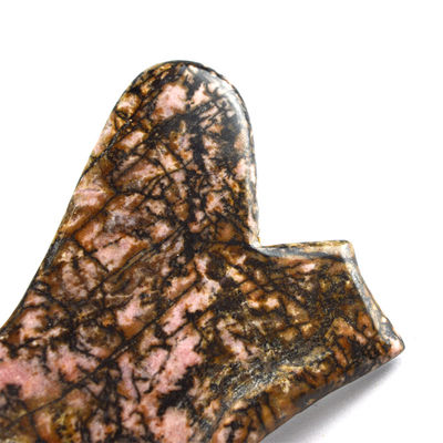 オーダーメイドロドナイト石 グアシャツール ピンクとブラック 首/肩/背中/足の緩和のための顔マッサージ機