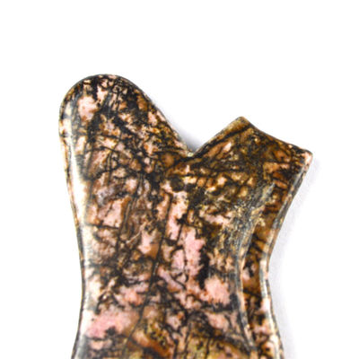 オーダーメイドロドナイト石 グアシャツール ピンクとブラック 首/肩/背中/足の緩和のための顔マッサージ機