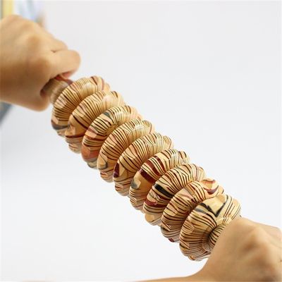 OEM ODM 38*5.5cm 木製腹部マッサージロール ボディマッサージ ジェイドロール