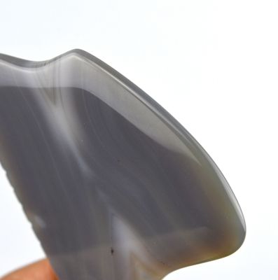カスタム マッサージ スクラッピング 治療 ツール 83g グレー ストライプ アゲート 玉 Gua Sha 石 顔と身体