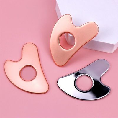 ステンレス鋼 心形空洞グアシャボード 全身マッサージエリアとOEM/ODMのための金属顔美容ツール