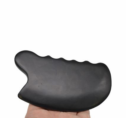 純粋な天然黒色ビアンストーン グアシャボード マッサージ 顔 化粧品 リフティング 肌を張る 全身 マッサージ器