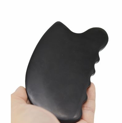 純粋な天然黒色ビアンストーン グアシャボード マッサージ 顔 化粧品 リフティング 肌を張る 全身 マッサージ器