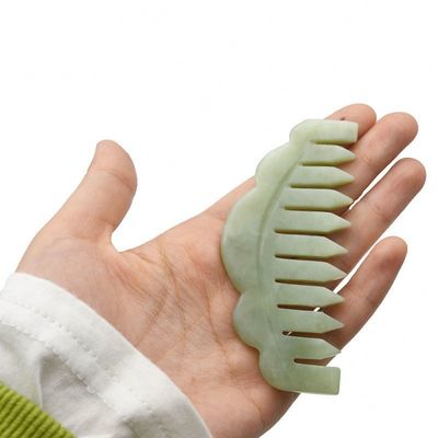 天然玉石 ヘアコンブ スカルプ グア・シャ マッサージ コンブ メリディアンクリアングプロパティのマッサージ機