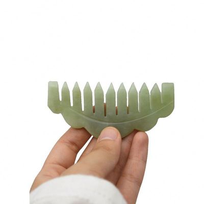 天然玉石 ヘアコンブ スカルプ グア・シャ マッサージ コンブ メリディアンクリアングプロパティのマッサージ機