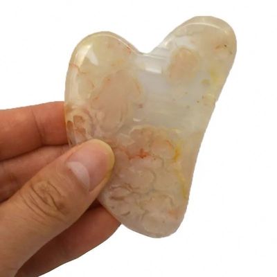 チェリー・ブローસમ・アガート 心形 グア・シャ・ボード 赤外線理学のための皮膚ケア マッサージツール
