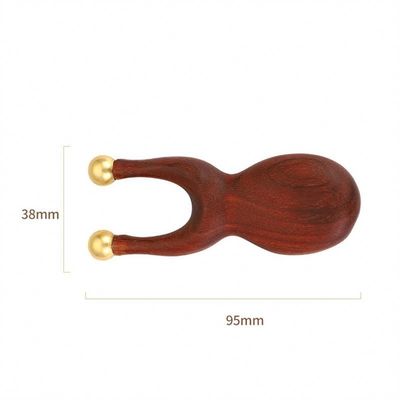ISO9001 認定 鼻橋用 ブラス目マッサージツール サンドルウッド 顔グアシャ マッサージコンベ 95*38mm サイズ