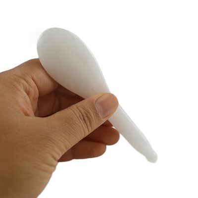 保健品 磨いた白玉の棒 アクupuncture Point ストーン Guasha Pen 中国様式 マッサージ 顔 マッサージ Gua Sha Stick
