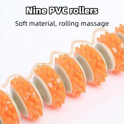 体筋 抗セルライト マッサージロール 体重減少 全身 の リラクゼーション 木材療法 マッサージ ツール 9輪 PVC ロール