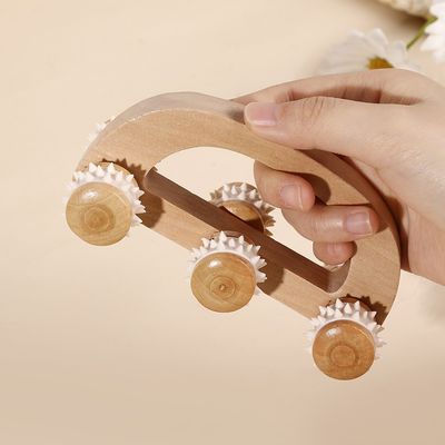 家庭用 6 輪 固木 ローラー マッサージ トラール 手動付き ガーシャ 身体 保健 ツール 休憩 美容 マッサージ 身体 マッサージ