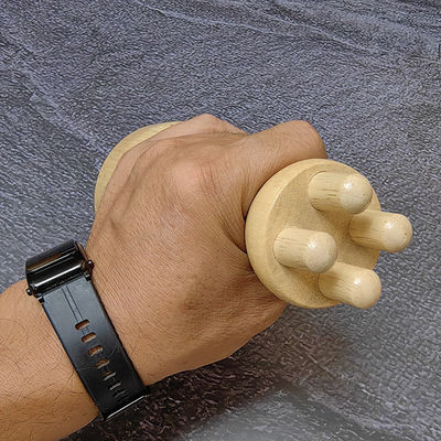 筋肉マッサージ キノコカップ リンパ管排水療法のための身体コントールロール グアシャ 木製トリガーポイントマッサージツール