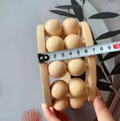 ブラウン 木製 トータルボディマッサージ器 背中 首 足 腕 オーダーメイド ロゴ 対応 リラックス マッサージボール ロール ハンドヘルド