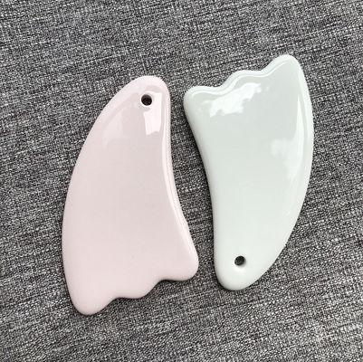 パーソナライズド ロゴ 提供 ミニマッサージ 陶器 グアシャ ツール 身体 首 顔 自己 皮膚ケア スパ 顔 リフティング 美容