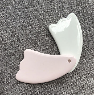 パーソナライズド ロゴ 提供 ミニマッサージ 陶器 グアシャ ツール 身体 首 顔 自己 皮膚ケア スパ 顔 リフティング 美容