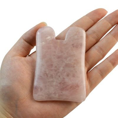 ローズクォーツ グア・シャ マッサージツール 自己ケア スパ 顔提起 美容器具 身体マッサージ カスタムロゴ